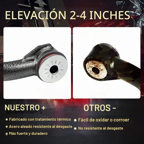 Vista 3 de Brazo de control superior delantero de elevación de 2-4 pulgadas para Chevy Silverado 2500HD 3500HD 2001-2010, GM Sierra 2500HD 3500HD 2001-2010