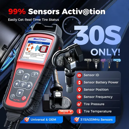 Vista 5 de Autel TS601 MaxiTPMS TPMS Herramienta profesional con OBD ll