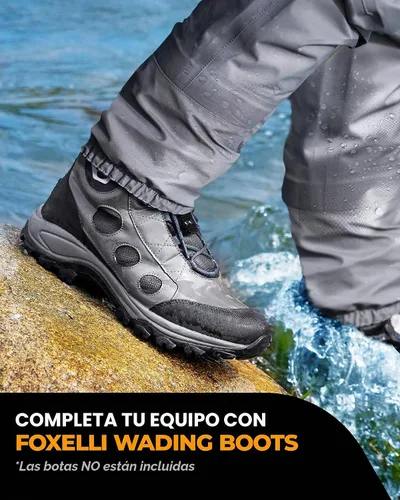 Vista 7 de Foxelli Vadeadores transpirables - Vadeadores de pesca con mosca para hombres y mujeres