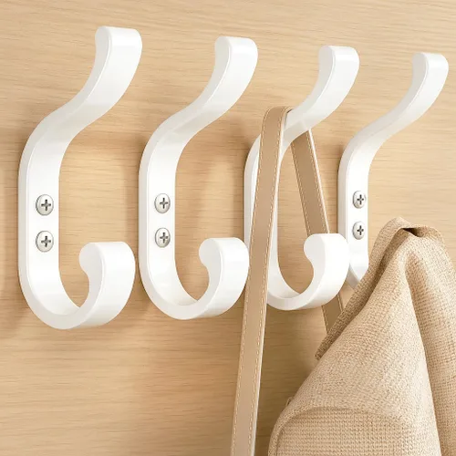 Vista 16 de bussdis Ganchos de pared para colgar abrigos, ganchos de mochila resistentes para pared, soporta hasta 30 libras, ganchos grandes para toallas, Negro