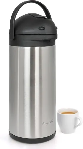 Vista 11 de MegaChef Tapa de bomba de cuerpo de vacío de acero inoxidable de 5 cuartos de galón