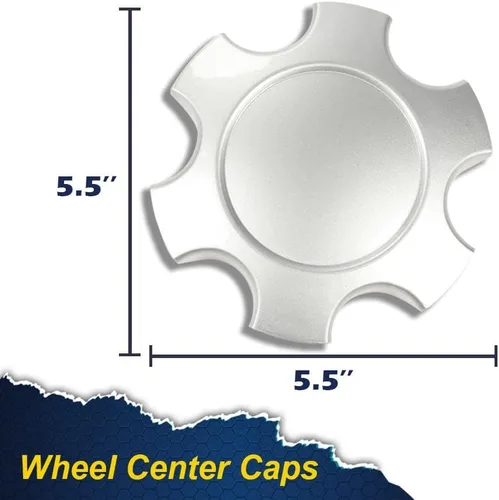 Vista 6 de G-PLUS Tapones centrales de rueda compatibles con Toyota Tundra Sequoia 03-07, kit de 4 piezas, color plateado