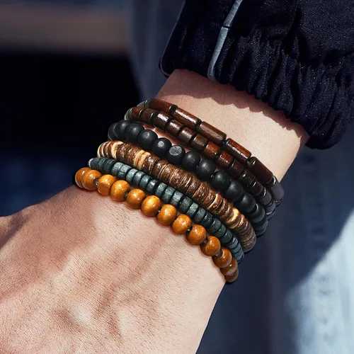 Vista 9 de Pulsera Gótica Ajustable de Cuero Trenzado Punk Multicapa de Estilo Grunge, Conjunto de Pulseras Emo con Brazalete de Metal, Envoltura