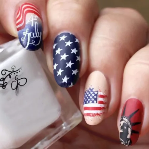 Vista 13 de Uñas postizas a presión de longitud media – 24 piezas de acrílico artificial reutilizables de cobertura completa para mujeres, diseño de corazón