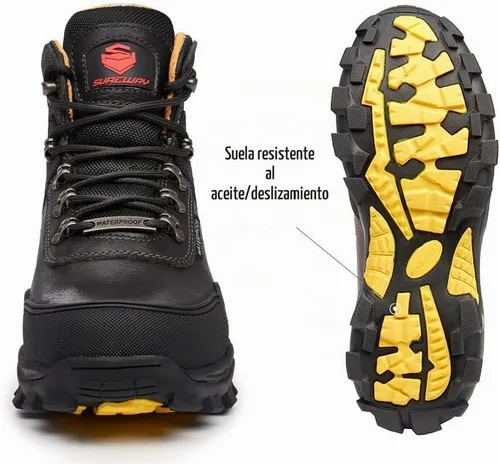 Vista 4 de SUREWAY Men's 6" Soft/Steel Toe Heavy Duty Waterproof Work Boot