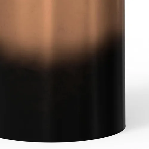 Vista 7 de SIMPLIHOME Curtis - Mesa cilíndrica industrial de metal de 16 pulgadas de ancho en negro degradado/cobre, totalmente montada, para sala de estar