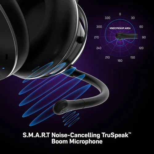 Vista 4 de Turtle Beach Stealth Pro Multiplatform Wireless Noise-Cancelling Gaming Headset for PS5, PS4, PC, Mac, Mobile Swappable Batteries Black