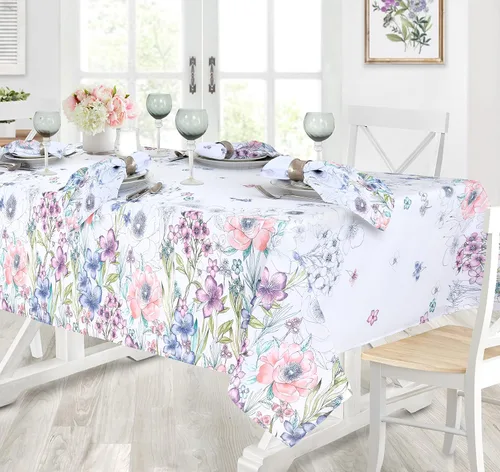 Vista 7 de Newbridge Garden Breeze - Servilletas cuadradas de tela, juego de 8 servilletas de tela fáciles de cuidar y resistentes a las manchas para cenar