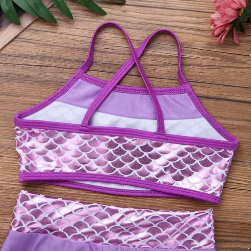 Vista 5 de dPois - Brasier con tirantes para niñas, diseño de lunares, con pantalones cortos, para deportes, entrenamiento, gimnasia, baile