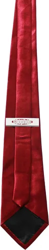 Vista 48 de Soophen corbata para hombre 3.75 pulgadas de color sólido