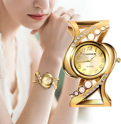 Vista 2 de Weicam Reloj de pulsera de cuarzo analógico con esfera redonda para mujer