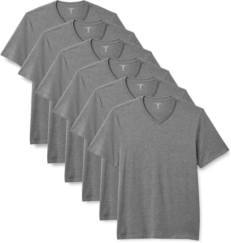 Vista 11 de Amazon Essentials Camiseta de manga corta con cuello redondo para hombre, ajuste regular, paquete de 6