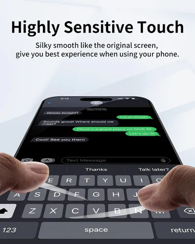 Vista 7 de Paquete de 4 protectores de pantalla de privacidad para iPhone 16 Pro Max de 6.9 pulgadas, vidrio templado para iPhone 16 ProMax, marco de luz