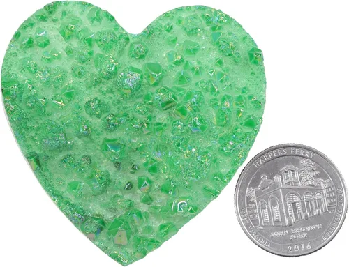 Vista 3 de Love Heart Angel Aura Rock - Racimo de cristal de mano, muestra mineral de reiki, cristales curativos de reiki, decoración de piedra para oficina