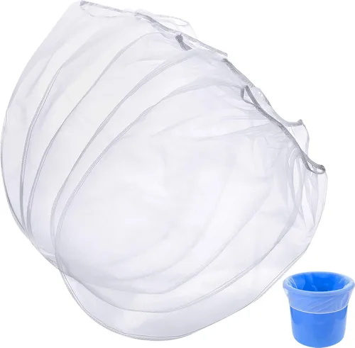 Vista 15 de Boao Bolsas de filtro de pintura, bolsas de filtro de pintura de malla fina blanca, filtro de cubo desechable para pintura, jardinería, protección