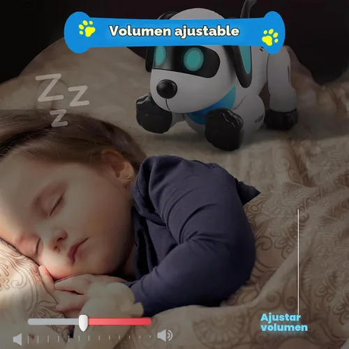 Vista 6 de yiman Perro Robot de Juguete con Control Remoto – Perro Robot Inteligente Programable para Niños de 3+, Juguete de Mascota Electrónico con Baile