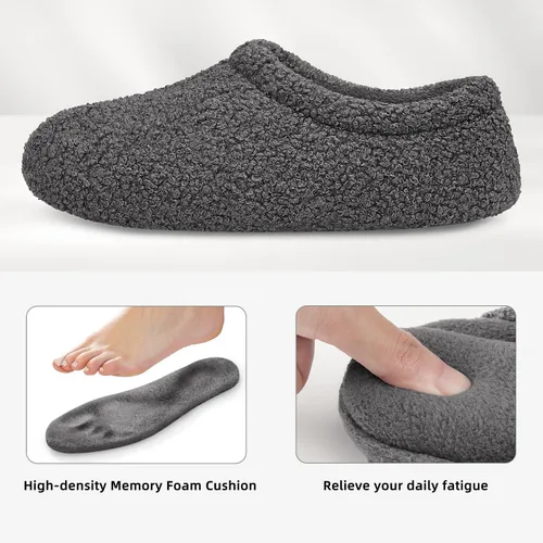 Vista 3 de ATHMILE Women's Men's House Slippers Bedroom House Shoes Indoor Fuzzy Memory Foam Fluffy Cozy Shoes Size 7 8 9 10 11 12 13 Gift Box