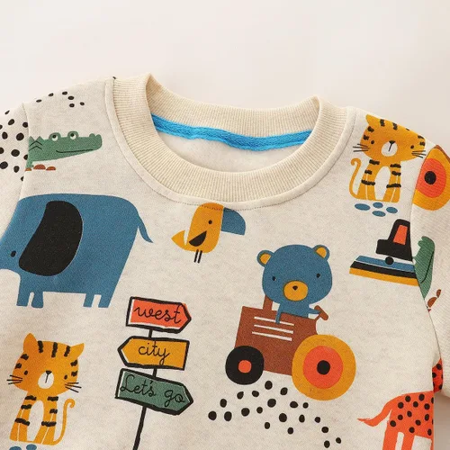 Vista 3 de Bumeex Sudadera de manga larga con cuello redondo de algodón para bebé niño pequeño 1-7T