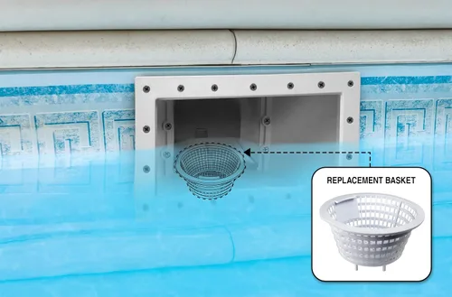 Vista 4 de Poolmaster 32344 Cesta de repuesto para desnatador de piscina de alto perfil, color blanco