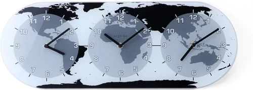Vista 4 de NEXTIME Reloj de pared Mondial, transparente, (NT8108)