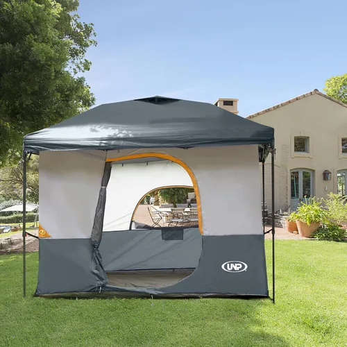 Vista 6 de UNP Cube Tent for Camping, 10x10 Pop Up Canopy Attachment