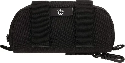 Vista 7 de CamGo Gafas de sol tácticas Estuche rígido portátil Molle cremallera Nylon gafas estuche de transporte con clip