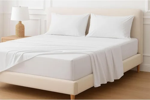 Vista 28 de Sábanas extra profundas, sábanas de algodón, 100% algodón, sábana bajera de bolsillo extra profundo de 22 pulgadas con elástico en todo el contorno