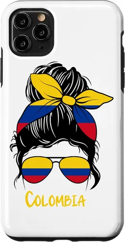 Vista 13 de Colombian Girl Bandana Glasses Flag Colors Latina Pride Case for iPhone 17