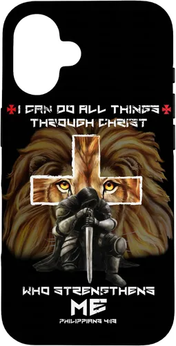 Vista 27 de Fundas para iPhone 11 Christian Phone Cases Men Bible Verse Philippians 4:13 Lion Case