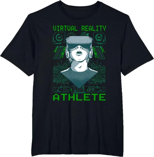 Vista 27 de Playera divertida de realidad virtual para atleta VR Gamer Negro