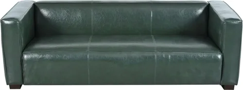 Vista 8 de Sofá de asiento profundo moderno de 3 plazas con patas de madera de abedul, sofá de cuero de 80.25 pulgadas, sofá tapizado suave para sala de estar