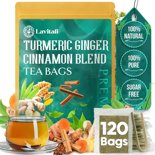 Vista 37 de Lavitali, Bolsas de té de raíz de bardana 60 bolsas, té de hierbas 100% puro Sin cafeína, bolsa de filtro ecológica rica en antioxidantes