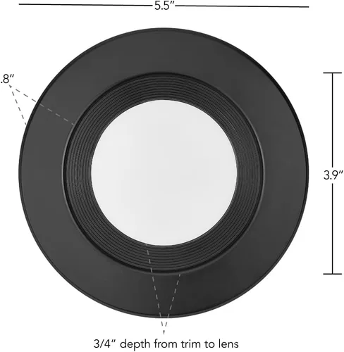 Vista 7 de Maxxima 4 pulg. Luz de techo empotrada LED de 5 CCT, 800 lúmenes, con conexión rápida E-26, color seleccionable 2700K-5000K