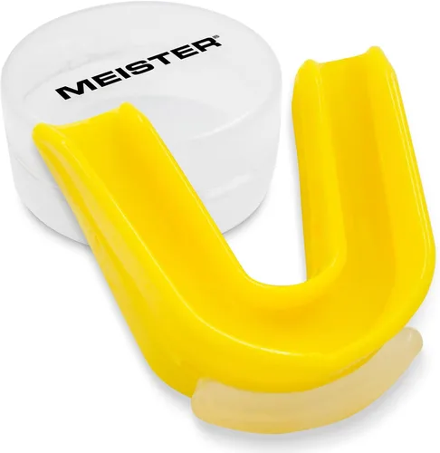 Vista 5 de Meister Protector bucal doble moldeable con estuche - Negro Diseño personalizado, protección de dientes superior e inferior para MMA, boxeo