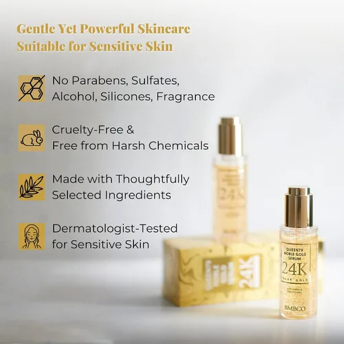 Vista 5 de BMBCO - Suero de colágeno de oro de 24 quilates, suero facial reafirmante e iluminador, 1.69 onzas líquidas With EGF & peptides, helps hydrate and