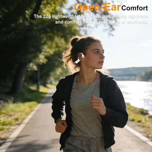 Vista 2 de Auriculares Bluetooth 6.0 de conducción ósea 2026, auriculares de oreja abierta con micrófono, carga tipo C, duración de la batería de 10 horas