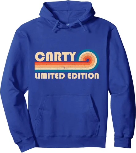 Vista 3 de CARTY - Sudadera con capucha retro de los años 80 y 90 para cumpleaños, Negro
