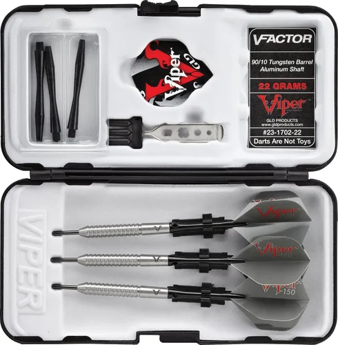 Vista 7 de Viper V-Factor - Dardos de punta de acero de tungsteno al 90% con estuche de almacenamiento/viaje