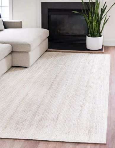 Vista 38 de Unique Loom Alfombra trenzada de la colección de yute - Dhaka (1' 2" x 6' 1", camino de mesa, gris)