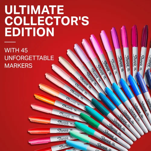 Vista 5 de Sharpie Marcadores permanentes Ultimate Collection marcadores de punta ultrafina y fina, ideales para profesores y aulas, suministros de arte, juego