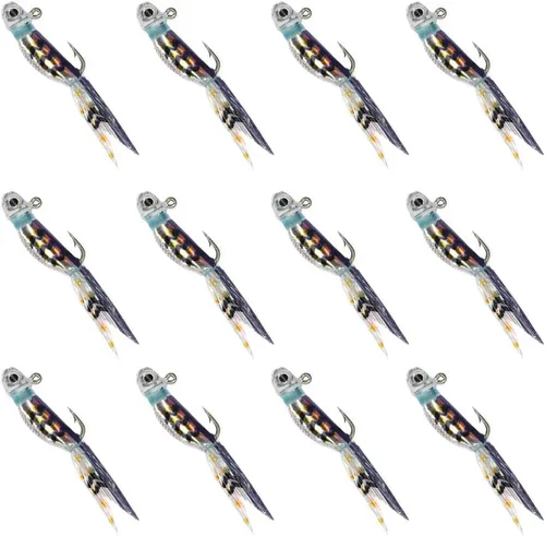 Vista 6 de YZD Silverside Minnow Crappie Jig 12pieza(s)