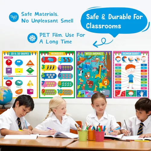 Vista 5 de Carteles educativos de aprendizaje para niños pequeños, 22 piezas