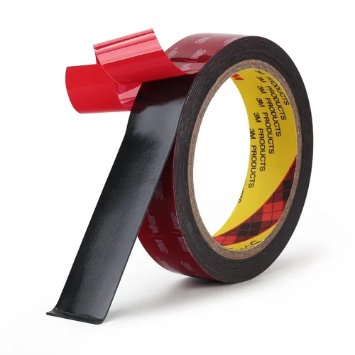 Vista 10 de Cinta de montaje de doble cara 3M 5925 VHB Negra de espuma adhesiva fuerte de alta unión resistente al agua adhesivo fuerte Grosor 0.64 mm