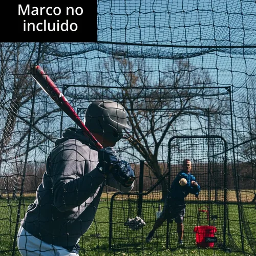 Vista 2 de Murray Sporting Goods Red de jaula de bateo de béisbol/sóftbol – 40 pies Solo red de pie – Marco no incluido