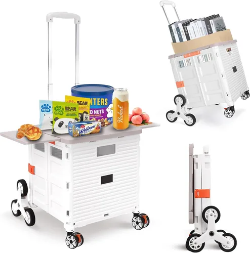 Vista 20 de Ruedas de Repuesto para Subir Escaleras para Carrito de Compras y Lavandería, Ruedas para Subir Escaleras de Carrito de Compras Triangular Trolley