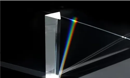 Vista 3 de Mini prisma triangular de cristal de cristal, fabricante de arco iris para aprendizaje de espectro de refracción de luz, fotografía, ciencia
