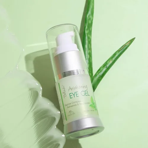 Vista 2 de Deluvia Daily Under Eye Gel - Reduce la apariencia de hinchazón, arrugas, líneas finas, bolsas, piel seca y crepé - Aloe orgánico, vitamina E, ácido