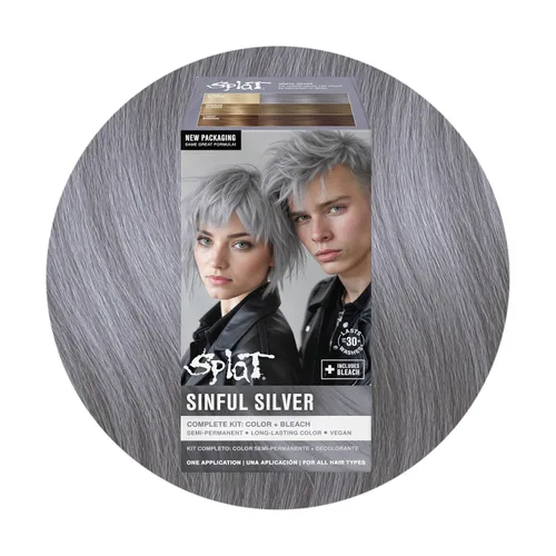 Vista 15 de Splat Kit completo de tinte para el cabello semipermanente de larga duración vegano y libre de crueldad Aqua Rush