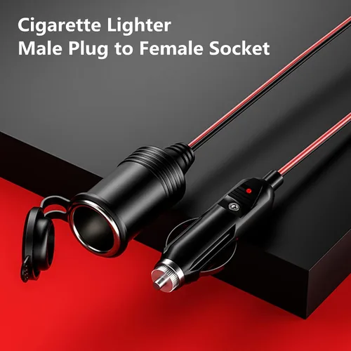 Vista 5 de KEWIG - Cable de extensión para encendedor de cigarrillos de coche de 12/24 V, 4.9 pies, 16 AWG Auto DC Power Plug Connector Heavy Duty Cigarette