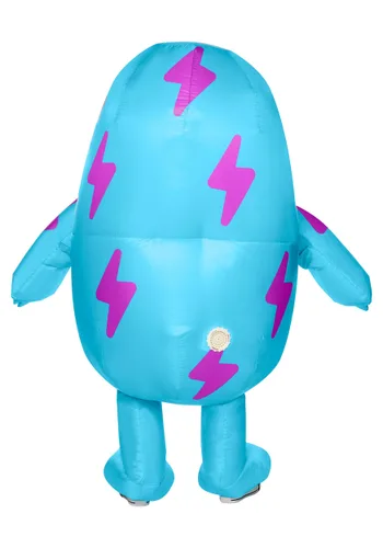 Vista 2 de Disfraz Inflable Kid's Fall Guys Azul Rayo Multicolor